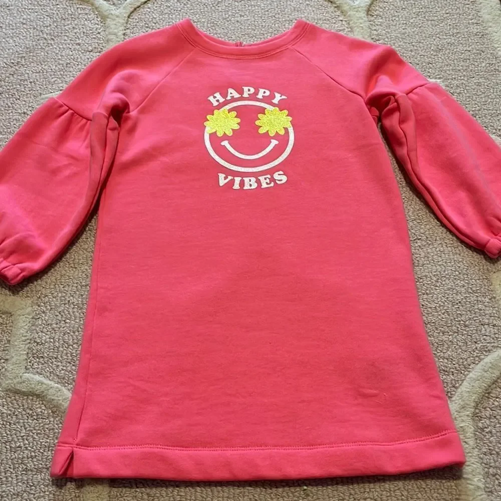 Gap sweatshirt smiley face dress